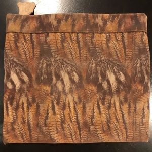🪶 COFI leather - feather print clutch